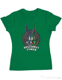 Tricou ADLER dama Helloney tunes Verde mediu