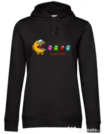 Hoodie dama cu gluga Impostor detected Negru