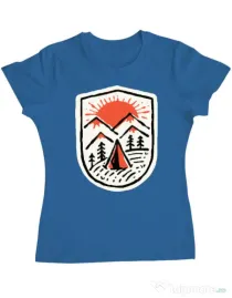 Tricou ADLER dama Sunset camp Albastru azuriu