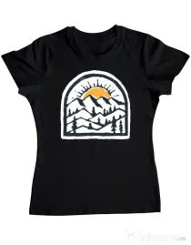 Tricou ADLER dama Mountain beauty Negru