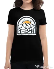 Tricou ADLER dama Mountain beauty Negru 