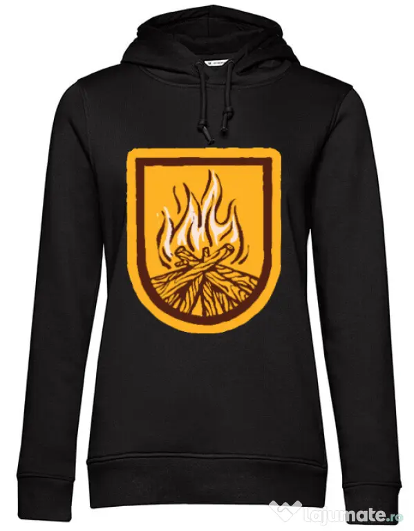 Hoodie dama cu gluga Bonfire Negru
