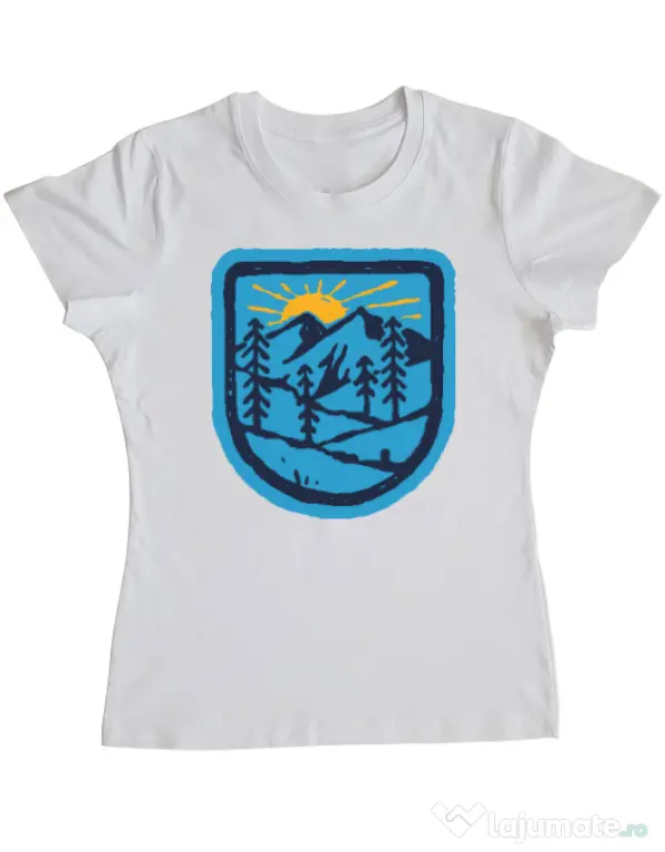Tricou ADLER dama Great nature Alb