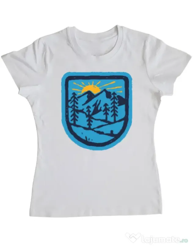 Tricou ADLER dama Great nature Alb