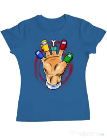 Tricou ADLER dama High five Albastru azuriu