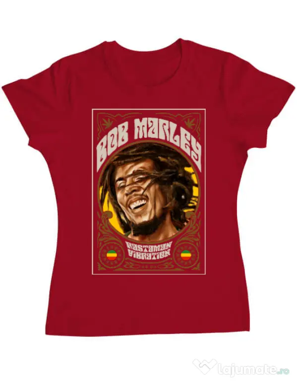 Tricou ADLER dama Rasta man Rosu