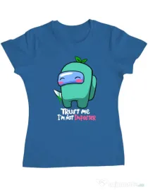 Tricou ADLER dama Trust me Albastru azuriu