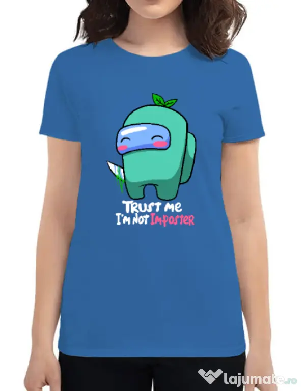 Tricou ADLER dama Trust me Albastru azuriu
