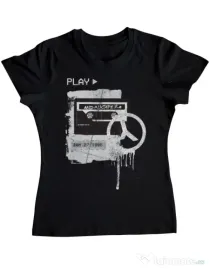 Tricou ADLER dama Acid Mixtape 2.0 Negru