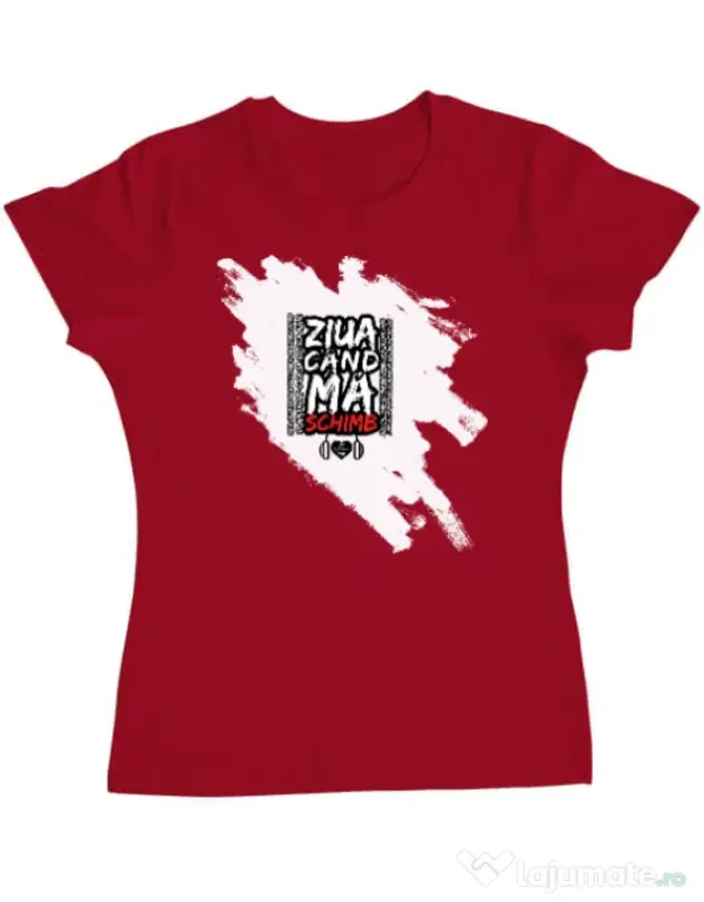 Tricou ADLER dama ZIUA CAND MA SCHIMB - Adi Morosanu Rosu