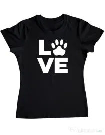 Tricou personalizat dama Love Kola Kariola Alb Negru