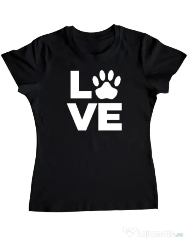Tricou personalizat dama Love Kola Kariola Alb Negru