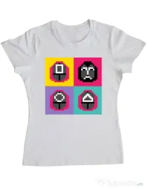 Tricou personalizat dama Four Guard Alb