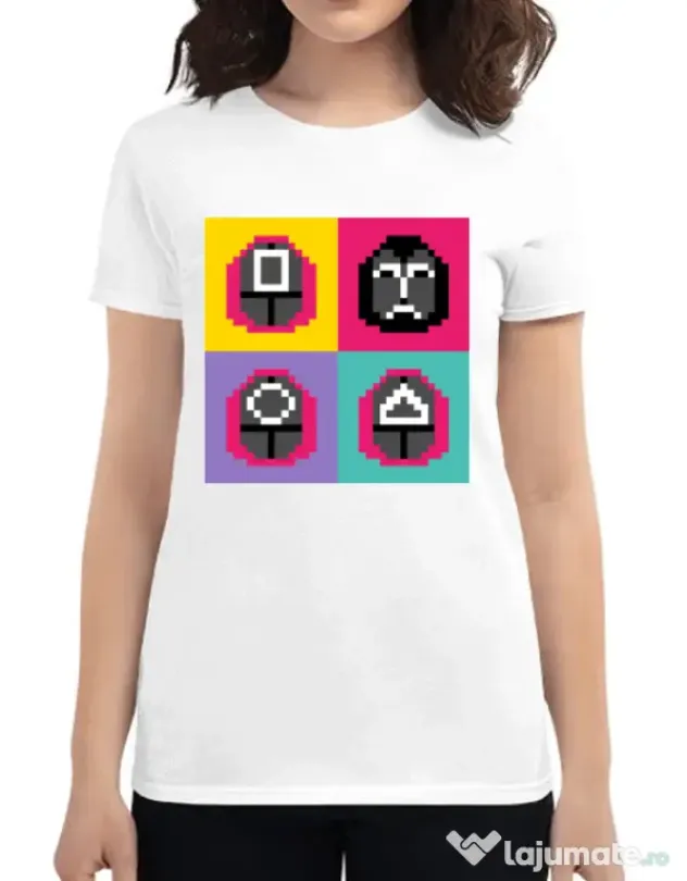 Tricou personalizat dama Four Guard Alb