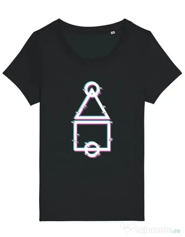 Tricou STANLEY STELLA dama Glitch Squid Game Negru