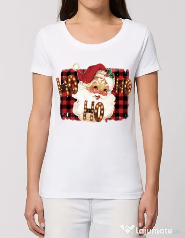 Tricou STANLEY STELLA dama Ho Ho Ho! Alb