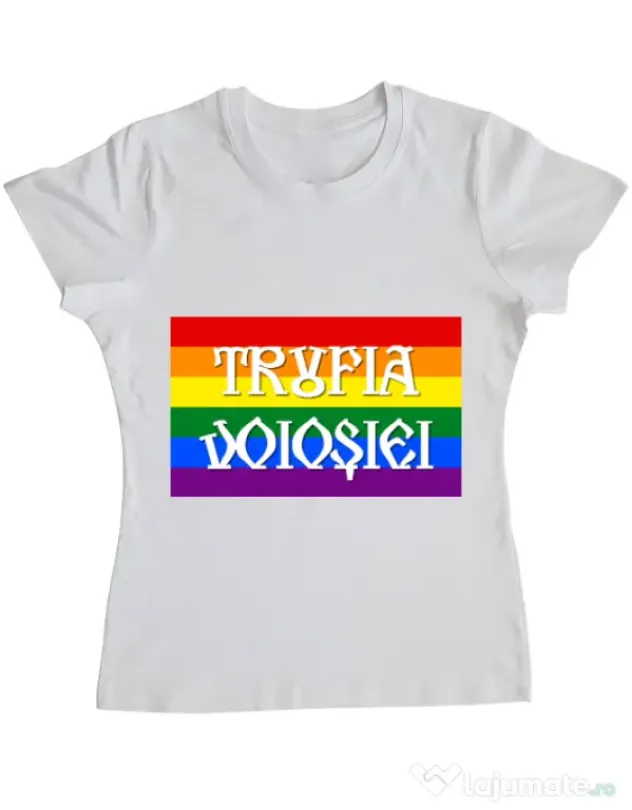 Tricou personalizat dama Trufia Voiosiei Alb