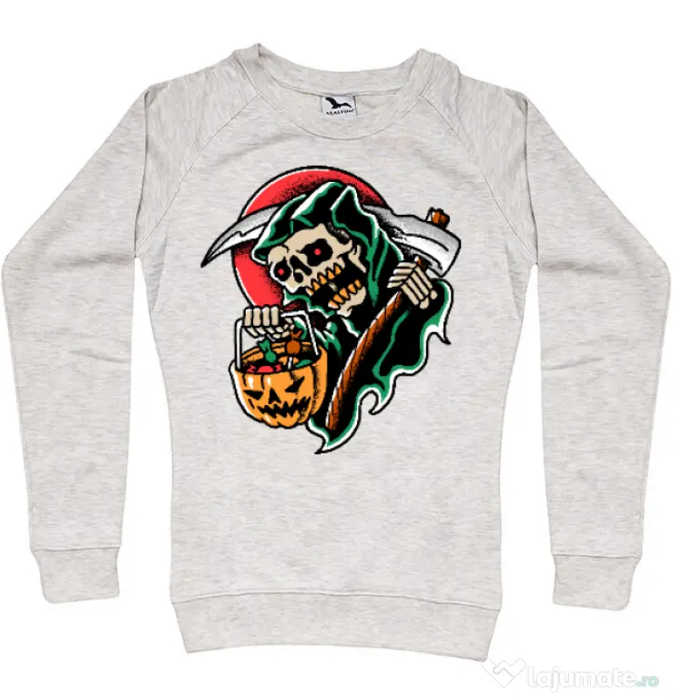 Bluza personalizata dama It's Halloween Time Migdala melanj