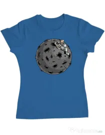 Tricou personalizat dama Chill Astronaut Albastru azuriu