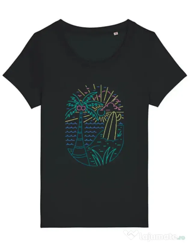 Tricou STANLEY STELLA dama Beach Neon Negru