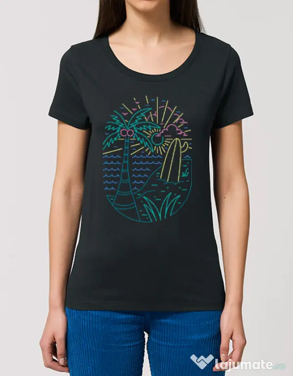 Tricou STANLEY STELLA dama Beach Neon Negru