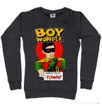 Bluza personalizata dama Boy Wonder Negru melanj