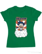 Tricou personalizat dama Dragon Ramen Verde mediu