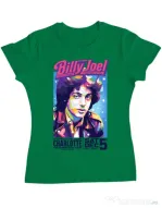 Tricou personalizat dama BILLY JOEL Verde mediu