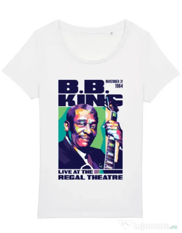 Tricou STANLEY STELLA dama BB KING Alb