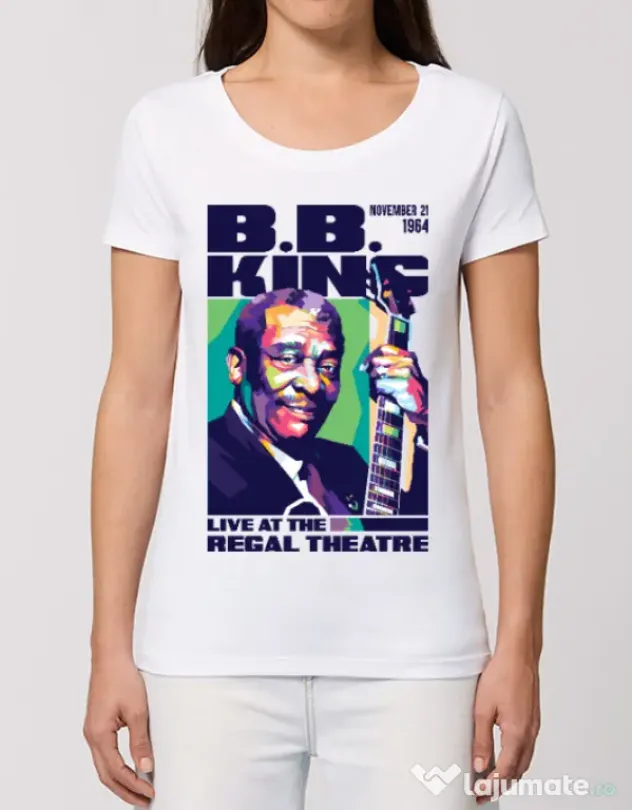 Tricou STANLEY STELLA dama BB KING Alb