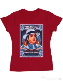 Tricou personalizat dama Michael Jackson Rosu