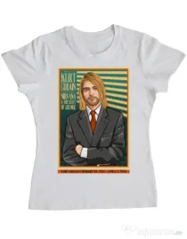 Tricou personalizat dama Kurt Cobain Alb