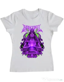 Tricou personalizat dama DARK SPELL Alb