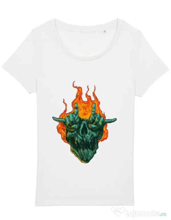 Tricou STANLEY STELLA dama METAL HEADS Alb