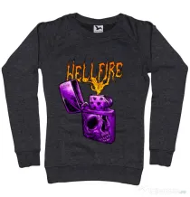 Bluza personalizata dama HELLFIRE Negru melanj