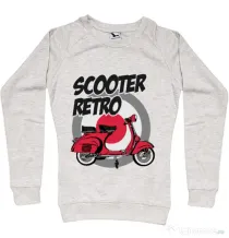 Bluza personalizata dama SCOOTER RETRO RED COLOR Migdala melanj