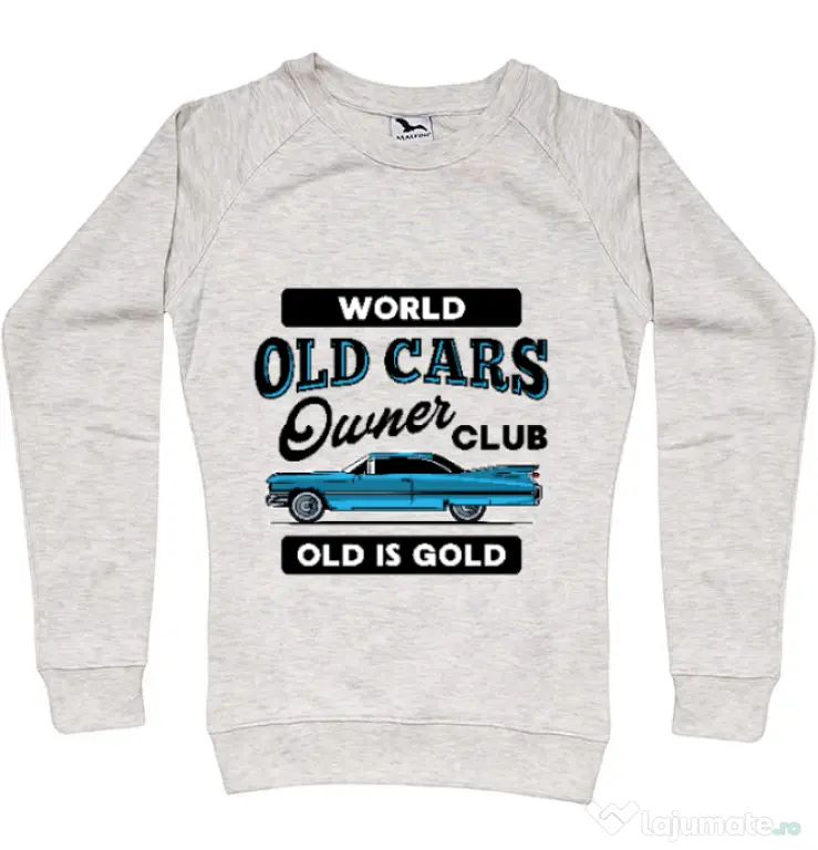Bluza personalizata dama OLD CARS CLUB Migdala melanj