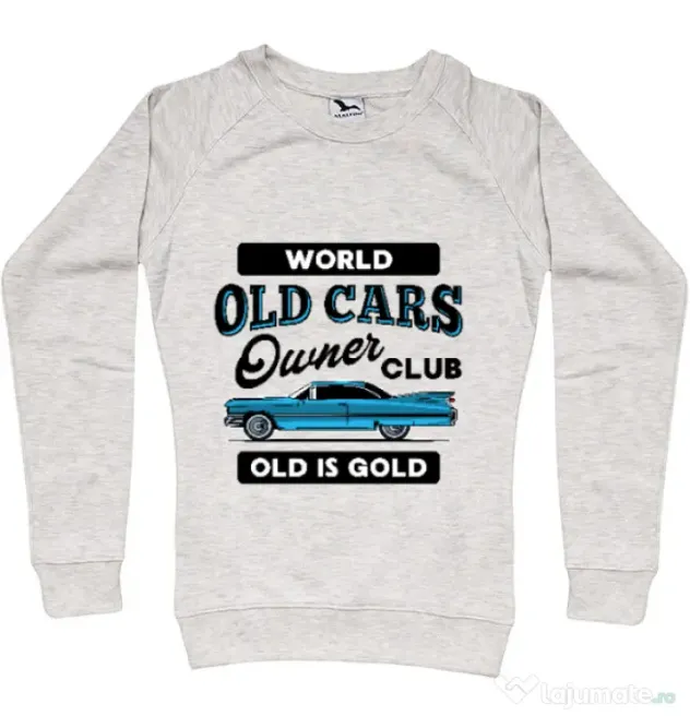 Bluza personalizata dama OLD CARS CLUB Migdala melanj