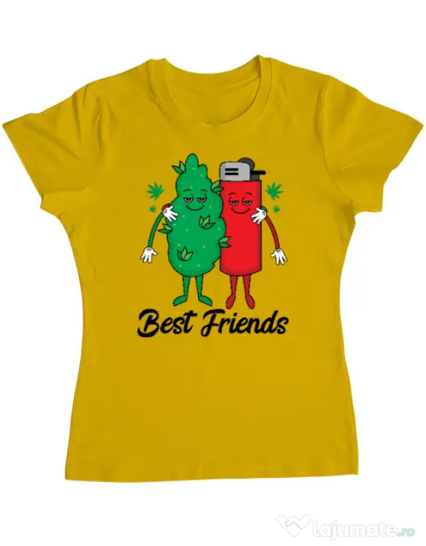 Tricou personalizat dama Best Friends Galben