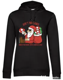 Hanorac dama cu gluga Stoned Santa Negru