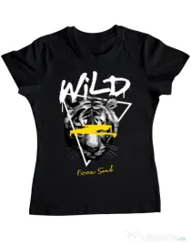Tricou personalizat dama Wild Fierce Soul Negru