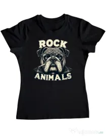 Tricou personalizat dama BULLDOG 06 Negru