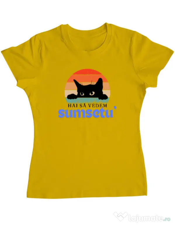 Tricou personalizat dama Custom design Galben