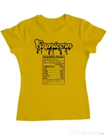 Tricou personalizat dama Zodiac | Capricorn Galben