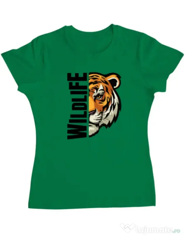 Tricou personalizat dama WildLife Verde mediu