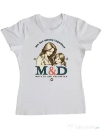 Tricou personalizat dama M&D 03 Alb