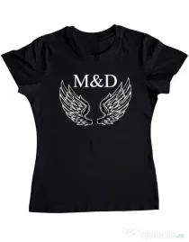 Tricou personalizat dama M&D 08 Negru