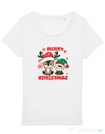 Tricou STANLEY STELLA dama Prietenii lui Mos Craciun Alb