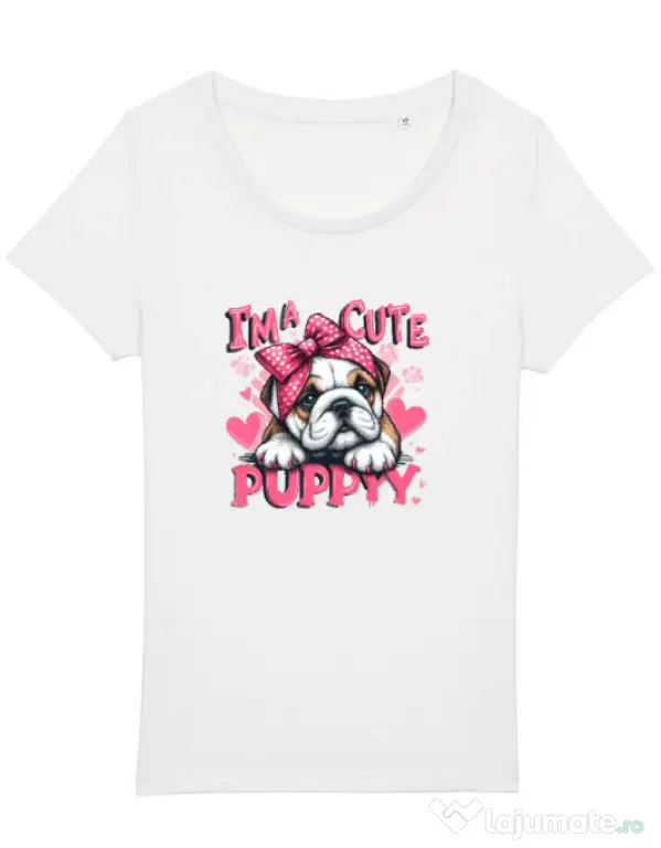 Tricou STANLEY STELLA dama BULLDOG 13 Alb