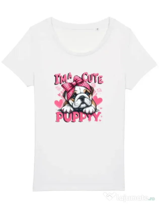 Tricou STANLEY STELLA dama BULLDOG 13 Alb